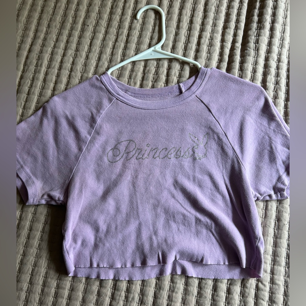 purple crop top